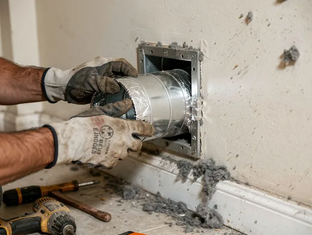 Professional dryer vent repair and installation by Black Forest Dryer Vent Cleaning in Black Forest