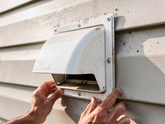 Black Forest Dryer Vent Cleaning technician delivering thorough residential dryer vent cleaning service in Black Forest